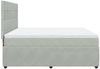 vidaXL Boxspringbett mit Matratze Hellgrau 180x200 cm Samt 3292406 Bild 5