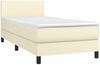 vidaXL Polsterbett mit Matratze & LED Kunstleder Creme 80x200 cm, Härtegrad: H2 [3134071] Bild 3