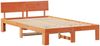 vidaXL Bettrahmen Wachsbraun 135 x 190 cm Massives Kiefernholz 872661 Bild 4