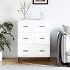 Sideboard, Kommode Hochglanz-Weiß 69,5x34x90 cm Holzwerkstoff j1819p Bild 2