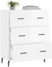 Sideboard, Kommode Hochglanz-Weiß 69,5x34x90 cm Holzwerkstoff j1819p Bild 4