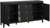 Dmora Kommode Whitney, Wohnzimmerbuffet, Wohnzimmer-Sideboard, Moderne Küchen-Speisekammer, 151x38 h80 cm, Schwarz Bild 4