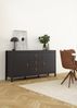 Dmora Kommode Whitney, Wohnzimmerbuffet, Wohnzimmer-Sideboard, Moderne Küchen-Speisekammer, 151x38 h80 cm, Schwarz Bild 2