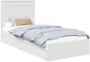 vidaXL Aufbewahrungsbett mit Kopfteil Weiß 75 x 190 cm Holzwerkstoff 3410279 Bild 2