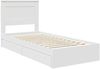 vidaXL Aufbewahrungsbett mit Kopfteil Weiß 75 x 190 cm Holzwerkstoff 3410279 Bild 4