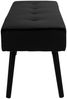 Sitzbank >Skiby< in Schwarz, Velour - 100x44x35cm (BxHxT) Bild 3