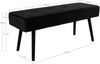 Sitzbank >Skiby< in Schwarz, Velour - 100x44x35cm (BxHxT) Bild 4