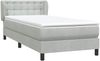 vidaXL Boxspringbett mit Matratze Hellgrau 80x220 cm Samt 3317883 Bild 4
