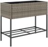 vidaXL Hochbeete mit Ablage 2 Stk. Grau 90x40x75 cm Poly Rattan 3210509 Bild 5