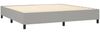 vidaXL Boxspringbett , Stoff Hellgrau, 200x200 cm Bild 4