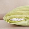 Kissenbezüge 2er Set Flauschig Plüsch Deko Dekokissen Sofakissen Zierkissenbezüge 45*45cm Sofakissen Couchkissen Bezug Sofa Schlafzimmer Reißverschluss,Grün Bild 3