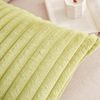 Kissenbezüge 2er Set Flauschig Plüsch Deko Dekokissen Sofakissen Zierkissenbezüge 45*45cm Sofakissen Couchkissen Bezug Sofa Schlafzimmer Reißverschluss,Grün Bild 5