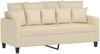 vidaXL 2-tlg. Sofagarnitur mit Kissen Creme Stoff 3201650 Bild 4