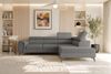 Couch Zento L Form in Samtstoff - Samtstoff - grau - Rechts Bild 3