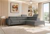 Couch Zento L Form in Samtstoff - Samtstoff - grau - Rechts Bild 2
