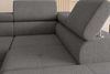 Couch Zento L Form in Samtstoff - Samtstoff - grau - Rechts Bild 5
