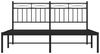 vidaXL Bettgestell mit Kopfteil, Metall, Schwarz, 160x200 cm Bild 5