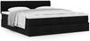 vidaXL Ottoman-Bett mit Matratzen Schwarz 200x200 cm Stoff 3312024 Bild 4