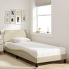 vidaXL Bett mit Matratze "Dover" Creme 90x200 cm Stoff 3208329 Bild 3