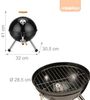 Relaxdays Tragbarer Mini Kugelgrill Ø 30 cm Bild 4