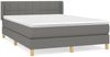 Boxspringbett mit Matratze Stoff Dunkelgrau 140x200 cm Bild 2