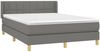 Boxspringbett mit Matratze Stoff Dunkelgrau 140x200 cm Bild 3