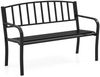 Gartenbank Metall wetterfeste Sitzbank für 2 Personen Eisenbank für Garten 127 x 59 x 85,5 cm Schwarz Bild 2