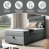 Best For Home Boxspringbett mit 7-Zonen-Bonellfederkernmatratze, Boxspringbett mit Matratze und Stauraum Bild 3