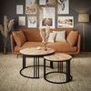 Lookway Couchtisch LORI LOFT 2in1 mit Tischplatte in Eiche-Dekor (2er Set), Durchmesser: ⌀70 cm und ⌀50 cm Bild 2