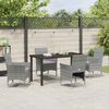 vidaXL Garten Essgruppe mit Kissen 5 pcs Grau Poly-Rattan 3379732 Bild 4
