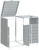 vidaXL Mülltonnenbox für 2 Tonnen Grau 144x81x113 cm Stahl 4006176 Bild 4