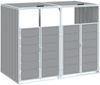 vidaXL Mülltonnenbox für 2 Tonnen Grau 144x81x113 cm Stahl 4006176 Bild 2
