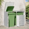vidaXL Mülltonnenbox für 2 Tonnen Grau 144x81x113 cm Stahl 4006176 Bild 3