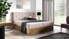 Boxspringbett Bett BEILA 180x200cm Lancelot Eiche Stoff Rosa inkl. Bettkasten Bild 1