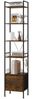 Woltu Standregal, mit 5 Ablagen 2 Schubladen, 63x187x30 cm, mit Metallrahmen Bild 2