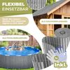 KESSER® PVC Sichtschutzmatte Sichtschutzzaun Balkonverkleidung Windschutz verstärkte Lamellen für Garten Balkon & Terrasse Balkonumrandung inkl Kabelbindern, Abdeckung & Handschuhe Hellgrau, 80 x 500 cm Bild 5