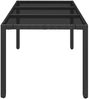 vidaXL Gartentisch mit Glasplatte Schwarz 150x90x75 cm Poly Rattan 319899 Bild 4