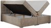 Boxspringbett, Doppelbett, Polsterbett mit Kopfstütze - CARMEN - 200x200cm - Beige Stoff - H3 Bild 4