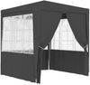 vidaXL Profi-Partyzelt mit Seitenwänden 2×2m Anthrazit 90 g/m² 48531 Bild 2
