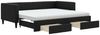 vidaXL Tagesbett Ausziehbar mit Schubladen Schwarz 90x200 cm Stoff 3196634 Bild 2