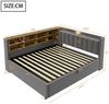 Flieks Daybett, Hydraulisches Polsterbett 140x200cm Stauraum Ladefunktion Nachtlicht Bild 4