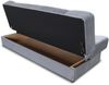 Schlafsofa Sena - Sofa mit Schlaffunktion und Bettkasten, Velours Stoff, Bettsofa mit Bonell-Federkern, Couch (Grau (Manila 16)) Bild 4