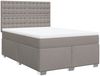 vidaXL Boxspringbett mit Matratze Taupe 140x190 cm Stoff 3290501 Bild 2