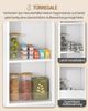 Buffetschrank, Küchenschrank mit 6-stufigem Türrückseiten-Regalsystem, Sideboard mit 4 Türen und 1 Großer Schublade, Modern Stil, Küche, Wohnzimmer, 40 x 80 x 180 cm, Weiß Bild 5
