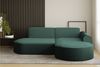 Ecksofa Designersofa BONDY in Stoff Ascot Petrol Ottomane Rechts Bild 2