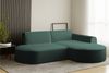 Ecksofa Designersofa BONDY in Stoff Ascot Petrol Ottomane Rechts Bild 1