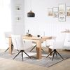2 Stühle Esszimmer Küchenstühle Chenille Wolle Weiß Drehstühle Esszimmerstühle Drehbar Esszimmerstuhl mit Armlehne Dreh Sessel Modern Bild 2