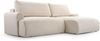 AX LIVING Beige L Couch Miniati Klein Sofa mit Schlaffunktion 260 cm R Bild 2