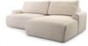 AX LIVING Beige L Couch Miniati Klein Sofa mit Schlaffunktion 260 cm R Bild 3