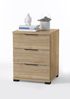 Nachtkommode >SMILLA 2< 3 Schubladen, Mauvella Oak Dekor - 46x61x42cm (BxHxT) Bild 4
